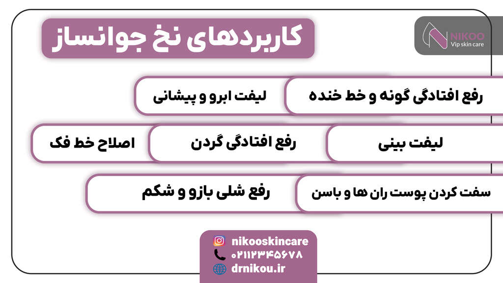  کاربردهای نخ جوانساز
