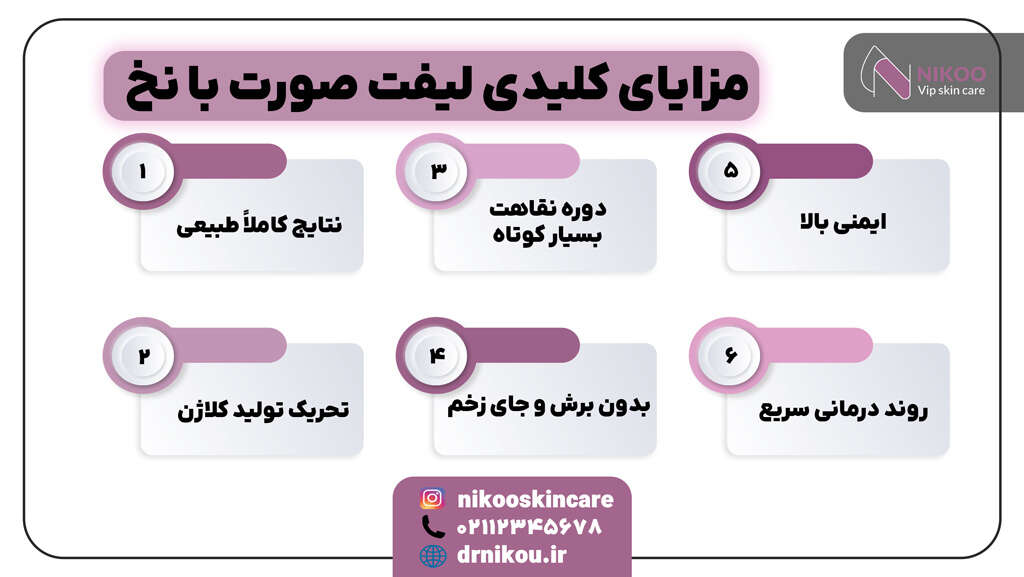 مزایای لیفت صورت با نخ
